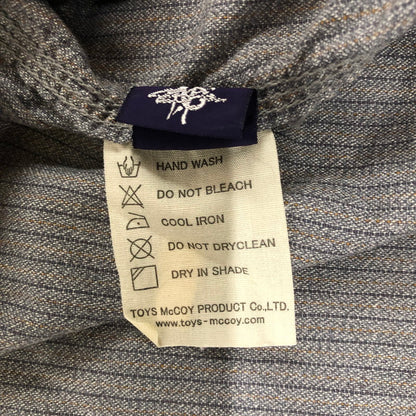 【中古品】【メンズ】  TOYS McCOY トイズマッコイ MCHILL OVERALLS L/S WORK SHIRT マックヒル オーバーオールズ ロングスリーブ ワークシャツ 長袖 トップス 145-250130-kk-16-tei サイズ：15 カラー：グレー 万代Net店