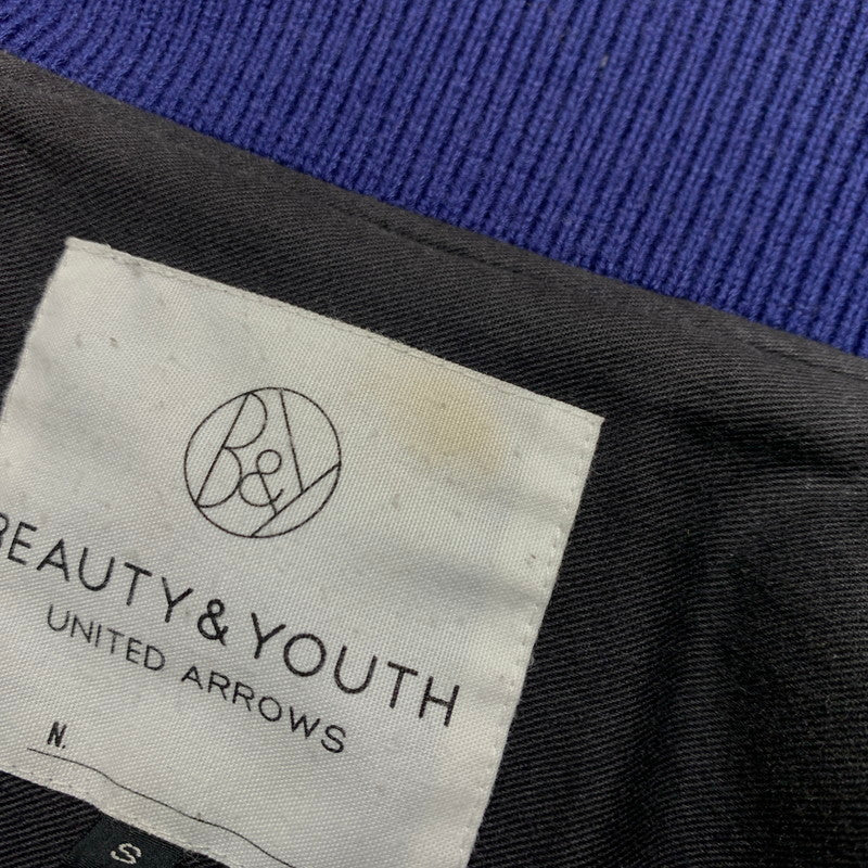 【中古品】【メンズ】 BEAUTY&YOUTH UNITED ARROWS ビューティアンドユースユナイテッドアローズ STADIUM JACKET 1225-104-2663 スタジアム ジャケット アウター スタジャン ウール 147-251127-ts-25-tei サイズ：S カラー：ブルー 万代Net店