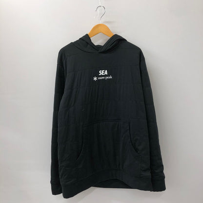 【中古品】【メンズ】 snowpeak スノーピーク × WIND AND SEA ウィンダンシー 別注 コラボ 20AW FLEXIBLE INSULATED PULL-HOODIE WAS-SW-20AU002 フレキシブル インシュレーテッド プルオーバー フーディ 中綿 142-250130-kk-25-fuz サイズ：XL カラー：ブラック 万代Net店