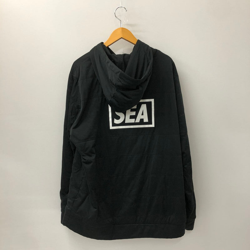 【中古品】【メンズ】 snowpeak スノーピーク × WIND AND SEA ウィンダンシー 別注 コラボ 20AW FLEXIBLE INSULATED PULL-HOODIE WAS-SW-20AU002 フレキシブル インシュレーテッド プルオーバー フーディ 中綿 142-250130-kk-25-fuz サイズ：XL カラー：ブラック 万代Net店