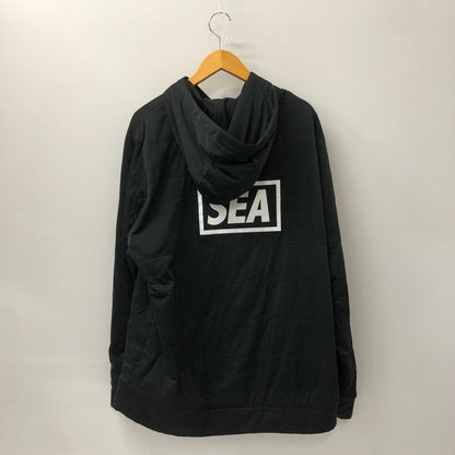 【中古品】【メンズ】 snowpeak スノーピーク × WIND AND SEA ウィンダンシー 別注 コラボ 20AW FLEXIBLE INSULATED PULL-HOODIE WAS-SW-20AU002 フレキシブル インシュレーテッド プルオーバー フーディ 中綿 142-250130-kk-25-fuz サイズ：XL カラー：ブラック 万代Net店
