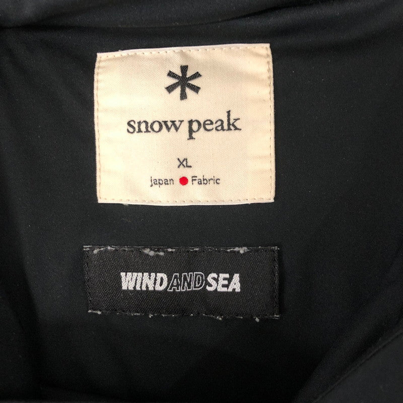 【中古品】【メンズ】 snowpeak スノーピーク × WIND AND SEA ウィンダンシー 別注 コラボ 20AW FLEXIBLE INSULATED PULL-HOODIE WAS-SW-20AU002 フレキシブル インシュレーテッド プルオーバー フーディ 中綿 142-250130-kk-25-fuz サイズ：XL カラー：ブラック 万代Net店