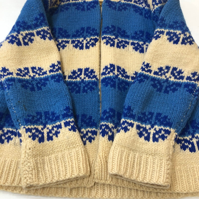 【中古品】【メンズ】  UNKNOWN 60~70's VINTAGE COWICHAN KNIT SWEATER 60-70年代 ヴィンテージ カウチンニットセーター トップス 145-250309-kk-08-tei サイズ：表記無し 下記参照 カラー：ベージュ 万代Net店