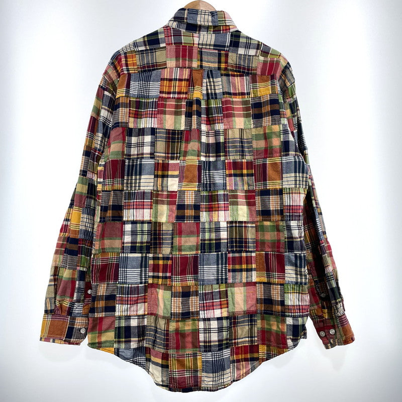 【中古品】【メンズ】 BROOKS BROTHERS ブルックスブラザーズ 80～90's EST.1818 PATCHWORK CHECK LS SHIRT VINTAGE 80～90年代 パッチワーク チェック ロングスリーブ シャツ 長袖 ヴィンテージ 147-260828-yo-08-teih サイズ：M カラー：マルチ 万代Net店