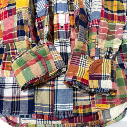 【中古品】【メンズ】 BROOKS BROTHERS ブルックスブラザーズ 80～90's EST.1818 PATCHWORK CHECK LS SHIRT VINTAGE 80～90年代 パッチワーク チェック ロングスリーブ シャツ 長袖 ヴィンテージ 147-260828-yo-08-teih サイズ：M カラー：マルチ 万代Net店