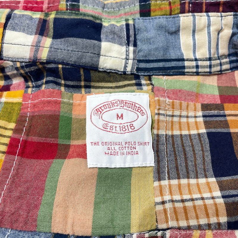 【中古品】【メンズ】 BROOKS BROTHERS ブルックスブラザーズ 80～90's EST.1818 PATCHWORK CHECK LS SHIRT VINTAGE 80～90年代 パッチワーク チェック ロングスリーブ シャツ 長袖 ヴィンテージ 147-260828-yo-08-teih サイズ：M カラー：マルチ 万代Net店