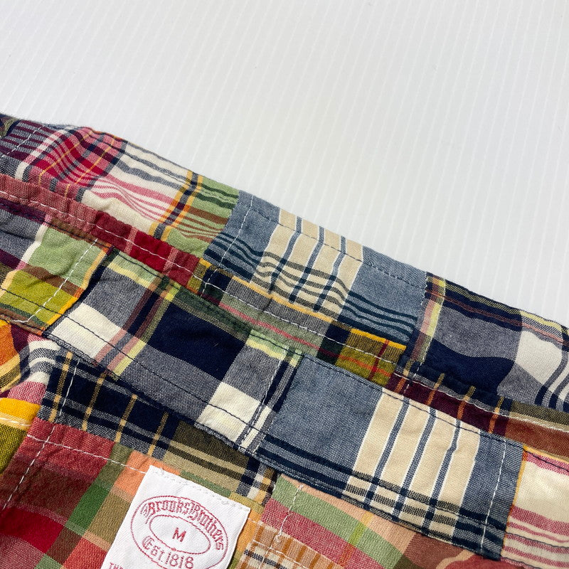 【中古品】【メンズ】 BROOKS BROTHERS ブルックスブラザーズ 80～90's EST.1818 PATCHWORK CHECK LS SHIRT VINTAGE 80～90年代 パッチワーク チェック ロングスリーブ シャツ 長袖 ヴィンテージ 147-260828-yo-08-teih サイズ：M カラー：マルチ 万代Net店