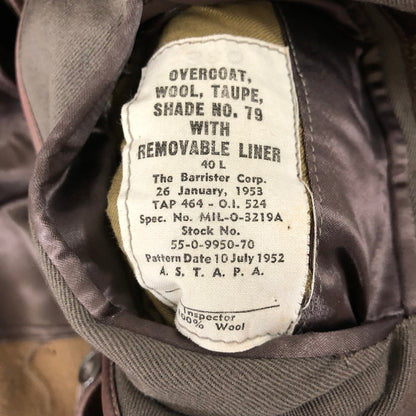 【中古品】【メンズ】  U.S. ARMY アメリカ軍 50's OFFICER TAUPE SHADE COAT 55-0-9950-70 VINTAGE 50年代 オフィサー トープシェードコート アウター ミリタリー 145-250131-kk-45-tei サイズ：40 カラー：グレー 万代Net店