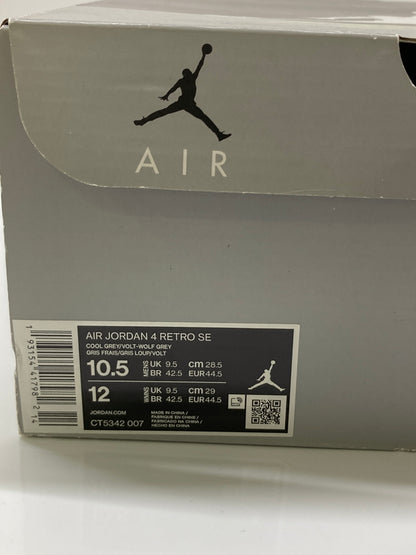【中古品】【メンズ】 NIKE ナイキ AIR JORDAN 4 RETRO SE CT5342-007 エアジョーダン 4 レトロ シーズナルエディション スニーカー 靴 160-260718-kk-29-hon カラー：COOL GREY/VOLT-WOLF GREY 万代Net店