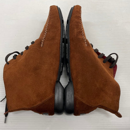 【中古品】【レディース】 SALVATORE FERRAGAMO SPORT サルヴァトーレフェラガモ スポーツ SUEDELEATHER STITCH SHORT BOOTS SN6390 スエードレザー ステッチ ショート ブーツ シューズ 靴 167-261014-yo-31-teih サイズ：6C カラー：ブラウン 万代Net店