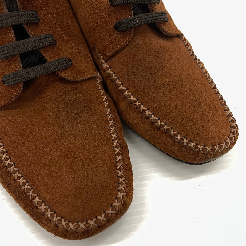 【中古品】【レディース】 SALVATORE FERRAGAMO SPORT サルヴァトーレフェラガモ スポーツ SUEDELEATHER STITCH SHORT BOOTS SN6390 スエードレザー ステッチ ショート ブーツ シューズ 靴 167-261014-yo-31-teih サイズ：6C カラー：ブラウン 万代Net店