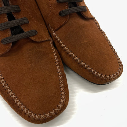 【中古品】【レディース】 SALVATORE FERRAGAMO SPORT サルヴァトーレフェラガモ スポーツ SUEDELEATHER STITCH SHORT BOOTS SN6390 スエードレザー ステッチ ショート ブーツ シューズ 靴 167-261014-yo-31-teih サイズ：6C カラー：ブラウン 万代Net店