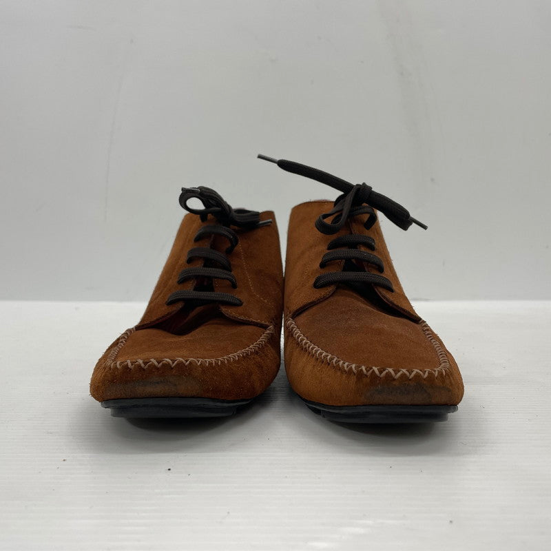 【中古品】【レディース】 SALVATORE FERRAGAMO SPORT サルヴァトーレフェラガモ スポーツ SUEDELEATHER STITCH SHORT BOOTS SN6390 スエードレザー ステッチ ショート ブーツ シューズ 靴 167-261014-yo-31-teih サイズ：6C カラー：ブラウン 万代Net店