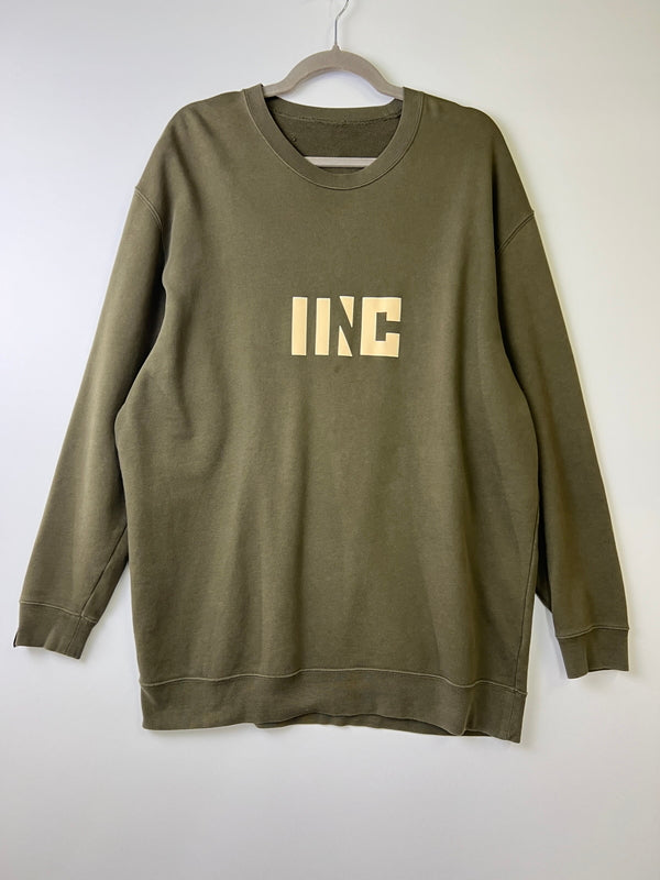 【中古品】【メンズ】 INK インク ロゴスウェット トレーナー 147-260921-AS-33-hon サイズ：XL カラー：オリーブグリーン 万代Net店