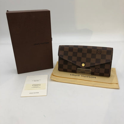 【中古品】【レディース】 LOUIS VUITTON ルイ・ヴィトン ダミエ ポルトフォイユ サラ N63209 ロングウォレット 二つ折り長財布 179-250208-kk-21-tei カラー：エベヌ 万代Net店