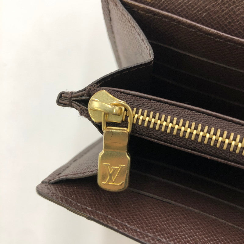 【中古品】【レディース】 LOUIS VUITTON ルイ・ヴィトン ダミエ ポルトフォイユ サラ N63209 ロングウォレット 二つ折り長財布 179-250208-kk-21-tei カラー：エベヌ 万代Net店