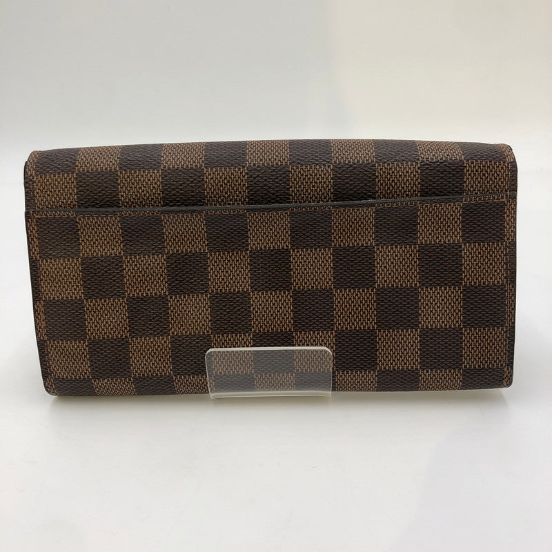 【中古品】【レディース】 LOUIS VUITTON ルイ・ヴィトン ダミエ ポルトフォイユ サラ N63209 ロングウォレット 二つ折り長財布 179-250208-kk-21-tei カラー：エベヌ 万代Net店