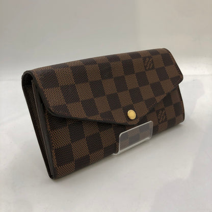 【中古品】【レディース】 LOUIS VUITTON ルイ・ヴィトン ダミエ ポルトフォイユ サラ N63209 ロングウォレット 二つ折り長財布 179-250208-kk-21-tei カラー：エベヌ 万代Net店