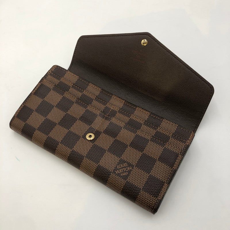 【中古品】【レディース】 LOUIS VUITTON ルイ・ヴィトン ダミエ ポルトフォイユ サラ N63209 ロングウォレット 二つ折り長財布 179-250208-kk-21-tei カラー：エベヌ 万代Net店