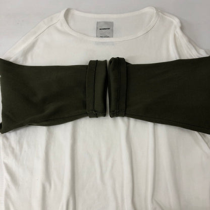 【中古品】【メンズ】  BOWWOW バウワウ BASEBALL CUT SAW ベースボールカットソー トップス 長袖 Tシャツ 140-250131-kk-29-tei サイズ：XL カラー：ホワイト 万代Net店