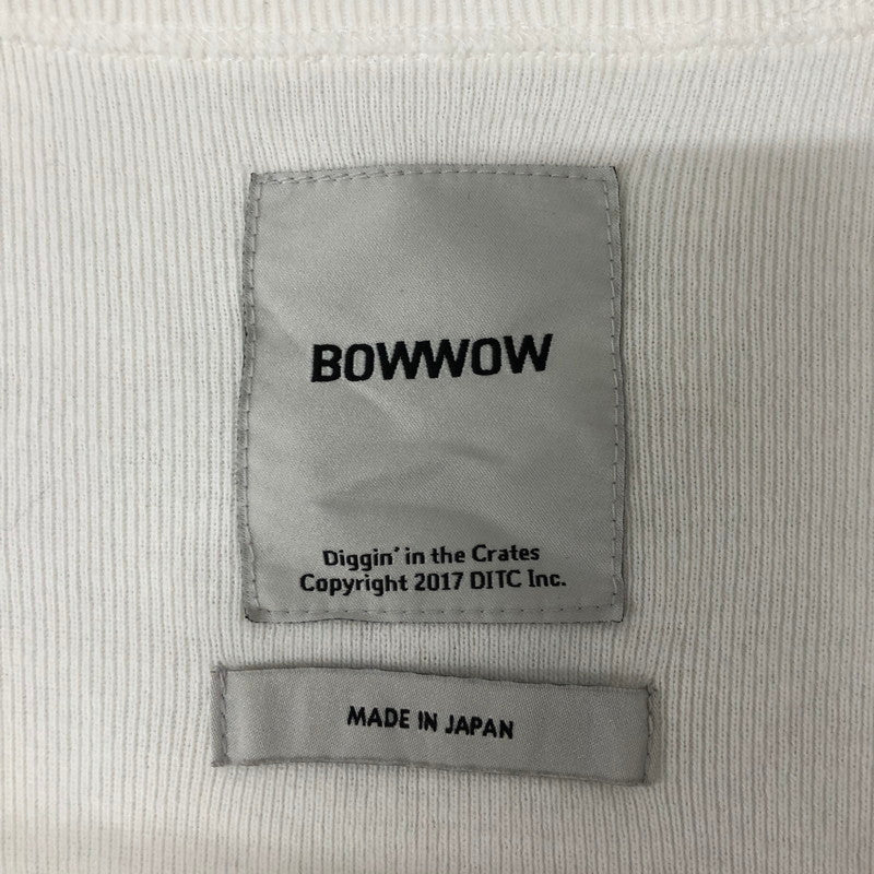 【中古品】【メンズ】  BOWWOW バウワウ BASEBALL CUT SAW ベースボールカットソー トップス 長袖 Tシャツ 140-250131-kk-29-tei サイズ：XL カラー：ホワイト 万代Net店