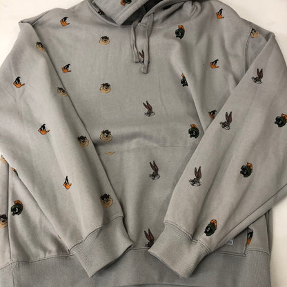 【中古美品】【メンズ】  DUMBGOOD ダムグッド × SPACE JAM スペースジャム コラボ UO EXCLUSIVE ALLOVER PRINT HOODIE SWEAT SHIRT エクスクルージブ オールオーバープリント フーディースウェット パーカー 142-250131-kk-41-tei サイズ：XL カラー：グレー 万代Net店