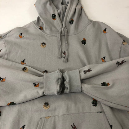 【中古美品】【メンズ】  DUMBGOOD ダムグッド × SPACE JAM スペースジャム コラボ UO EXCLUSIVE ALLOVER PRINT HOODIE SWEAT SHIRT エクスクルージブ オールオーバープリント フーディースウェット パーカー 142-250131-kk-41-tei サイズ：XL カラー：グレー 万代Net店