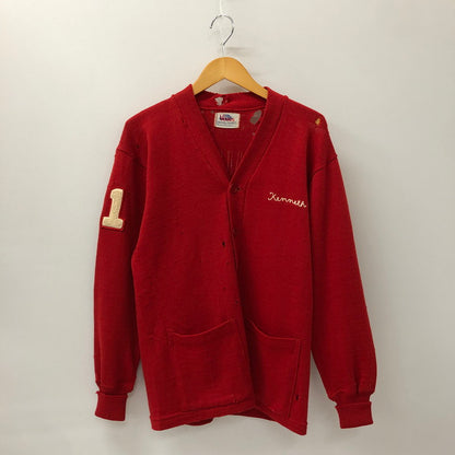 【ジャンク品】【メンズ】  VENUS ヴィーナス 40～50's LETTERED CARDIGAN VINTAGE 40-50年代 レタードカーディガン トップス ヴィンテージ 145-250209-kk-17-tei サイズ：表記無し 下記参照 カラー：レッド 万代Net店