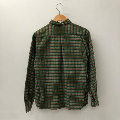 【中古品】【メンズ】  UNKNOWN VINTAGE 50～60's COTTON CHECK FLANNEL SHIRT ヴィンテージ 50-60年代 コットン チェック フランネルシャツ 長袖 トップス マチ付き 145-250208-kk-12-tei サイズ：表記無し 下記参照 カラー：グリーン 万代Net店