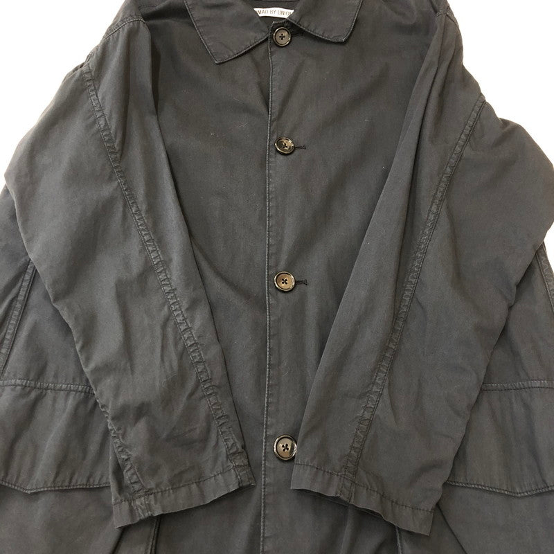 【中古品】【メンズ】 NOMAD BY UNION ノマド バイ ユニオン SOUTIEN COLLAR LONG COAT ステンカラー ロングコート アウター 147-250421-kk-16-tei サイズ：S カラー：ネイビー 万代Net店
