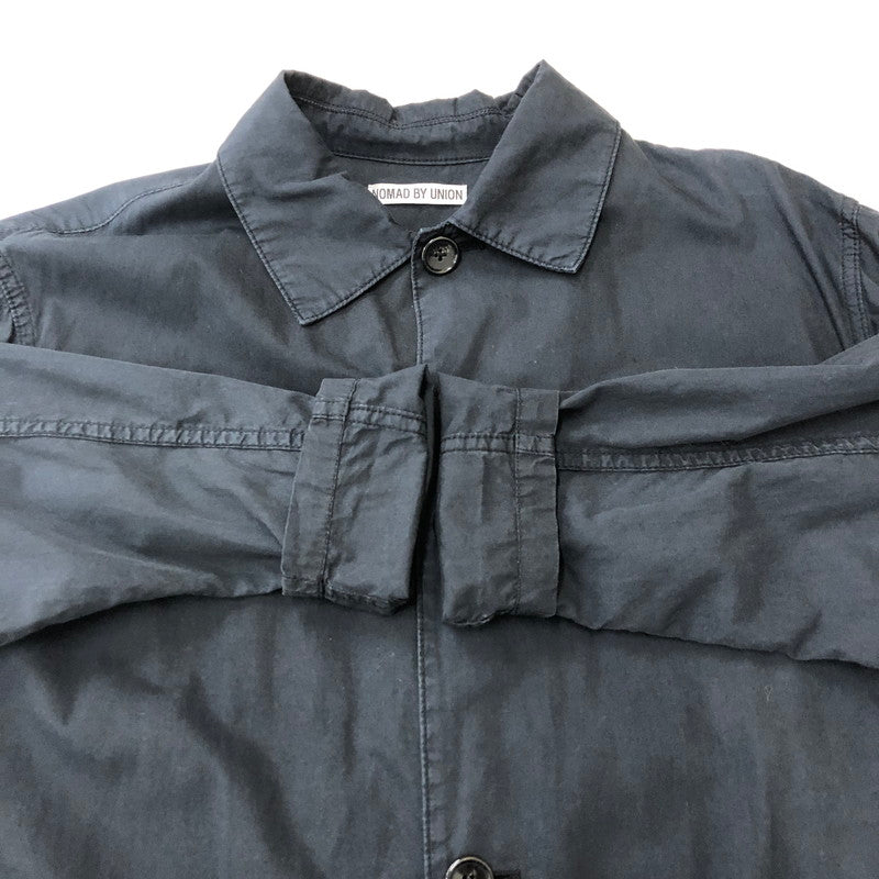 【中古品】【メンズ】 NOMAD BY UNION ノマド バイ ユニオン SOUTIEN COLLAR LONG COAT ステンカラー ロングコート アウター 147-250421-kk-16-tei サイズ：S カラー：ネイビー 万代Net店