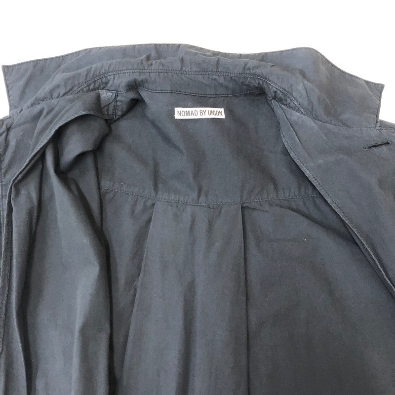 【中古品】【メンズ】 NOMAD BY UNION ノマド バイ ユニオン SOUTIEN COLLAR LONG COAT ステンカラー ロングコート アウター 147-250421-kk-16-tei サイズ：S カラー：ネイビー 万代Net店