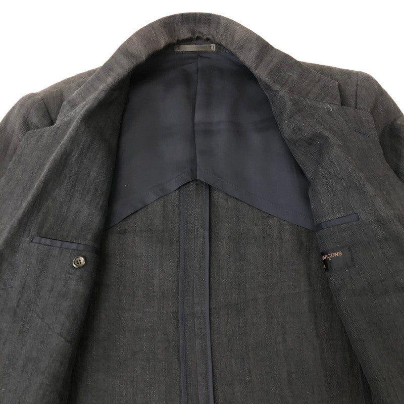 【中古品】【メンズ】 COMME des GARCONS HOMME コムデギャルソンオム HEMP 2B TAILORED JACKET HS-02013S ヘンプ テーラードジャケット トップス 140-250204-kk-02-tei サイズ：S カラー：ブラック 万代Net店