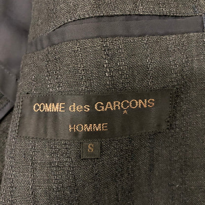 【中古品】【メンズ】 COMME des GARCONS HOMME コムデギャルソンオム HEMP 2B TAILORED JACKET HS-02013S ヘンプ テーラードジャケット トップス 140-250204-kk-02-tei サイズ：S カラー：ブラック 万代Net店