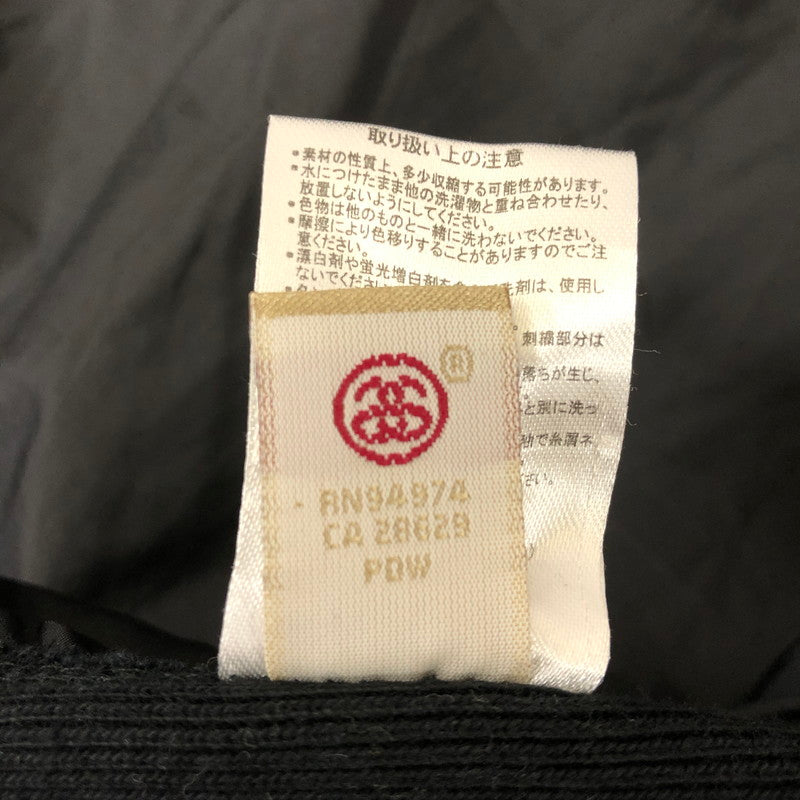 【中古品】【メンズ】 STUSSY ステューシー × CHAMPION チャンピオン 別注 コラボ 14AW WINDSTOPPER REVERSE WEAVE IST VERSITY JACKET C8-E012 ウィンドストッパー リバースウィーブ IST バーシティージャケット アウター スタジャン 142-250204-kk-04-tei サイズ：L カラー：ブラック 万代Net店