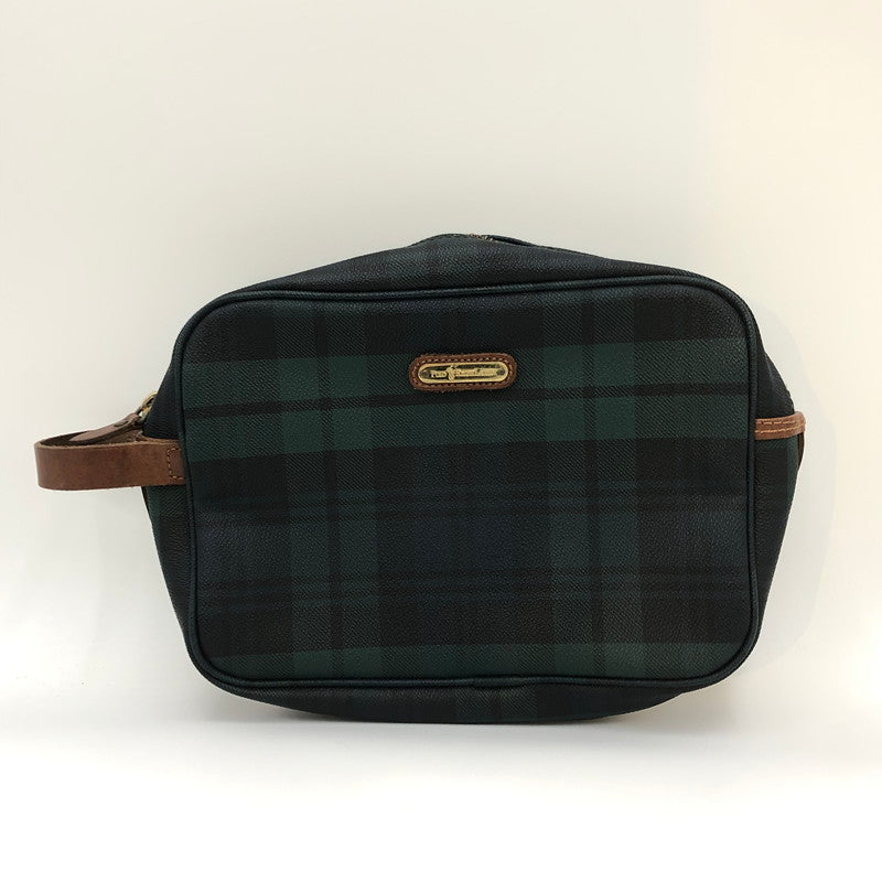 【中古品】【メンズ】 POLO RALPH LAUREN ポロ・ラルフローレン BLACK WATCH CLUTCH BAG ブラックウォッチ クラッチバッグ カバン ハンドバッグ 188-250208-kk-24-tei カラー：グリーン 万代Net店