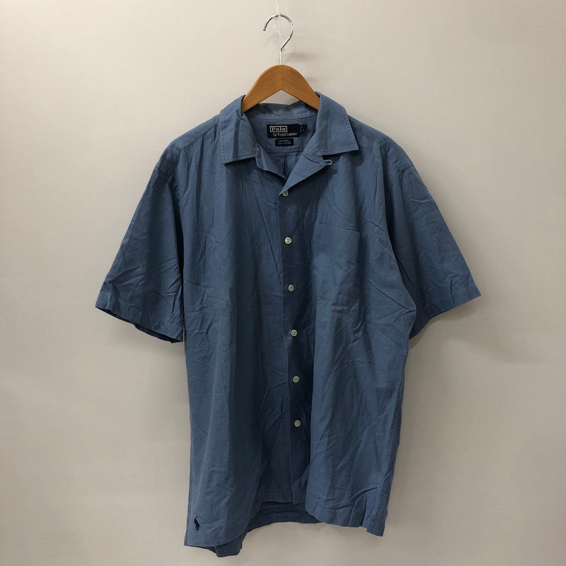 【中古品】【メンズ】 Polo by Ralph Lauren ポロバイラルフローレン 90's CALDWELL S/S SHIRT 90年代 コールドウェル ショートスリーブシャツ 半袖 トップス オープンカラーシャツ 147-250204-kk-07-tei サイズ：M カラー：ライトブルー 万代Net店