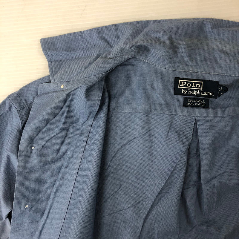 【中古品】【メンズ】 Polo by Ralph Lauren ポロバイラルフローレン 90's CALDWELL S/S SHIRT 90年代 コールドウェル ショートスリーブシャツ 半袖 トップス オープンカラーシャツ 147-250204-kk-07-tei サイズ：M カラー：ライトブルー 万代Net店