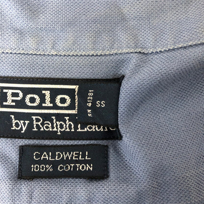 【中古品】【メンズ】 Polo by Ralph Lauren ポロバイラルフローレン 90's CALDWELL S/S SHIRT 90年代 コールドウェル ショートスリーブシャツ 半袖 トップス オープンカラーシャツ 147-250204-kk-07-tei サイズ：M カラー：ライトブルー 万代Net店