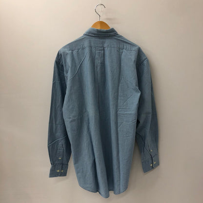 【中古品】【メンズ】  POLO COUNTRY RALPH LAUREN ポロカントリー ラルフローレン L/S B.D CHAMBRAY SHIRT ロングスリーブ ボタンダウン シャンブレーシャツ 長袖 トップス 147-250204-kk-08-tei サイズ：L カラー：ライトインディゴ 万代Net店