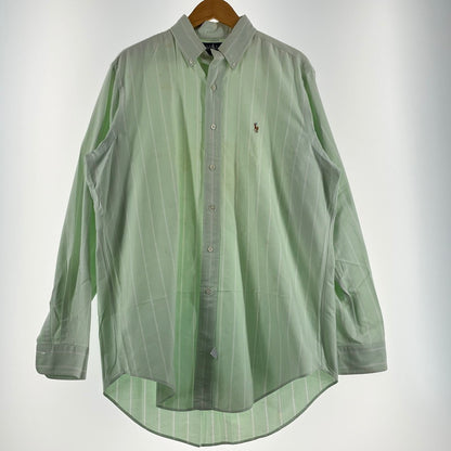 【現状渡し品】【メンズ】 RALPHLAUREN ラルフローレン 90’s L/S BUTTON DOWN SHIRT 90年代 長袖 ボタン ダウン シャツ 長袖 トップス 147-260714-sa-08-tei サイズ：不明 カラー：グリーン系 万代Net店
