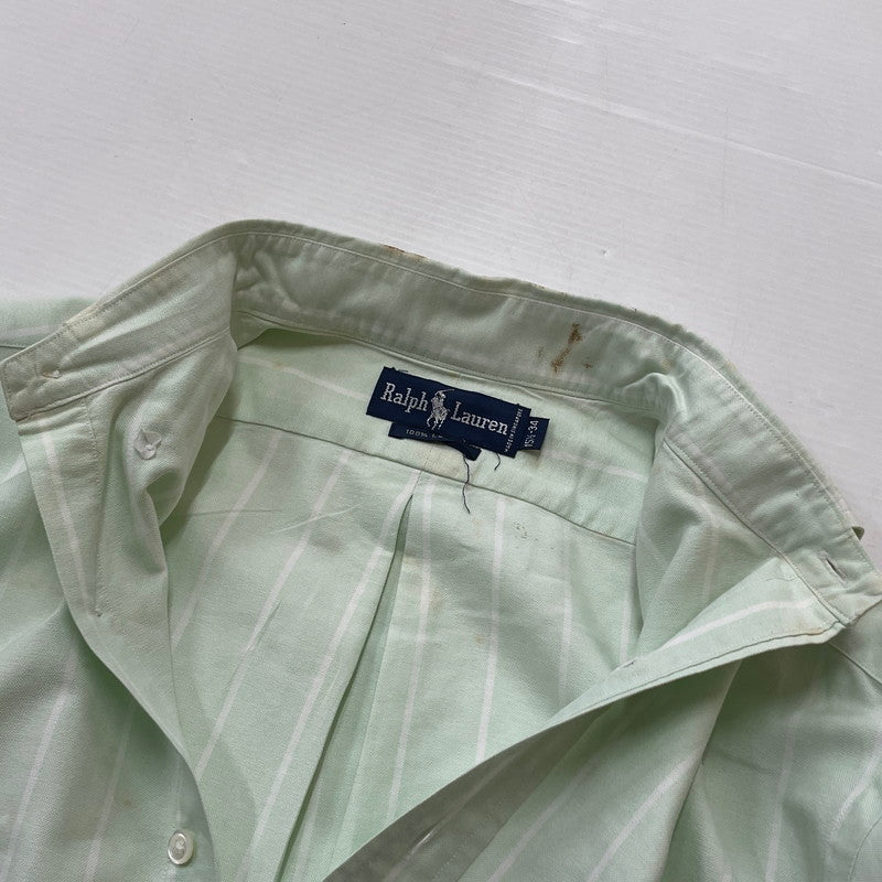 【現状渡し品】【メンズ】 RALPHLAUREN ラルフローレン 90’s L/S BUTTON DOWN SHIRT 90年代 長袖 ボタン ダウン シャツ 長袖 トップス 147-260714-sa-08-tei サイズ：不明 カラー：グリーン系 万代Net店