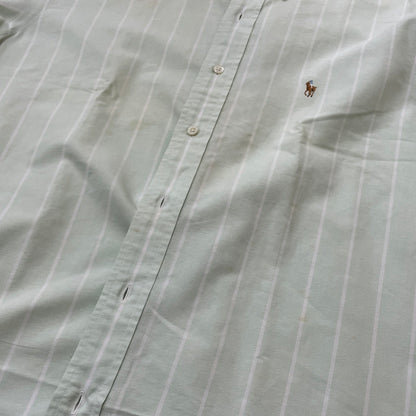 【現状渡し品】【メンズ】 RALPHLAUREN ラルフローレン 90’s L/S BUTTON DOWN SHIRT 90年代 長袖 ボタン ダウン シャツ 長袖 トップス 147-260714-sa-08-tei サイズ：不明 カラー：グリーン系 万代Net店