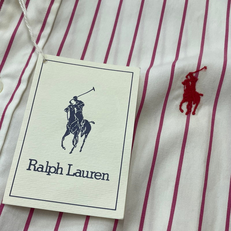 【現状渡し品】【メンズ】 RALPHLAUREN ラルフローレン 90's L/S BUTTON DOWN SHIRT 90年代 ロングスリーブ ボタン ダウン シャツ 長袖 トップス 147-260714-sa-09-tei サイズ：不明 カラー：レッド系/ホワイト 万代Net店