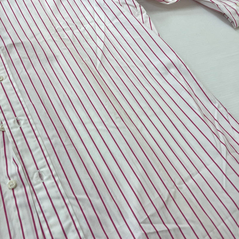 【現状渡し品】【メンズ】 RALPHLAUREN ラルフローレン 90's L/S BUTTON DOWN SHIRT 90年代 ロングスリーブ ボタン ダウン シャツ 長袖 トップス 147-260714-sa-09-tei サイズ：不明 カラー：レッド系/ホワイト 万代Net店