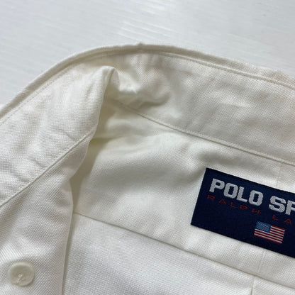 【現状渡し品】【メンズ】 RALPHLAUREN 90's L/S BUTTON DOWN SHIRT 90年代 ロングスリーブ ボタン ダウン シャツ 長袖 トップス 147-260714-sa-13-tei サイズ：不明 カラー：ホワイト 万代Net店