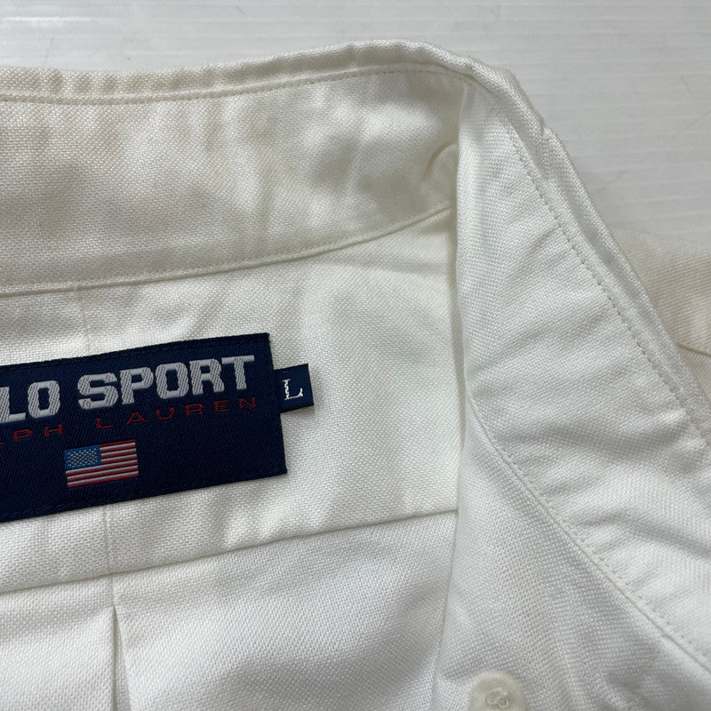 【現状渡し品】【メンズ】 RALPHLAUREN 90's L/S BUTTON DOWN SHIRT 90年代 ロングスリーブ ボタン ダウン シャツ 長袖 トップス 147-260714-sa-13-tei サイズ：不明 カラー：ホワイト 万代Net店