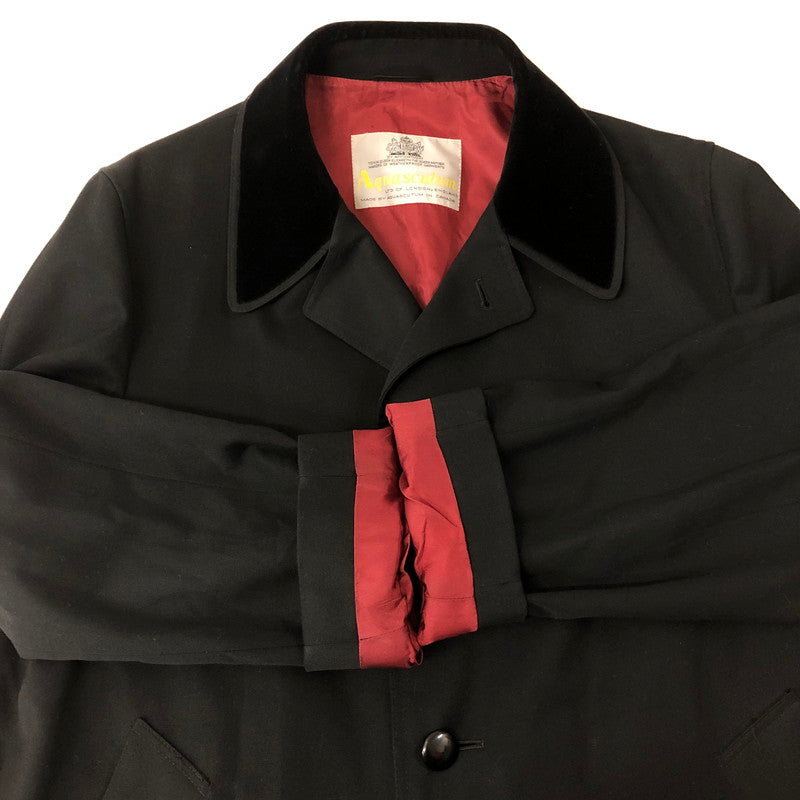 【中古品】【メンズ】 Aquascutum アクアスキュータム REGENCY GABARDINE SOUTIEN COLLAR COAT リージェンシー ギャバジン ステンカラーコート アウター 141-250204-kk-03-tei サイズ：44R カラー：ブラック 万代Net店