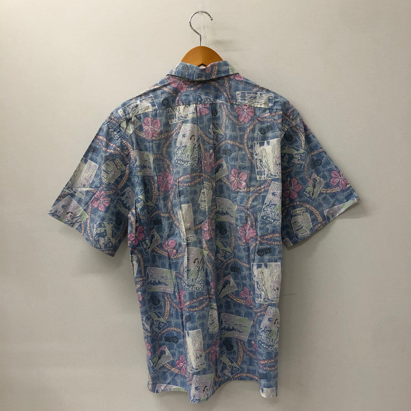 【中古品】【メンズ】  REYN SPOONER レインスプーナー 80's S/S COTTON ALOHA SHIRT VINTAGE 80年代 ショートスリーブ コットン アロハシャツ 半袖 トップス ヴィンテージ 144-250208-kk-18-tei サイズ：L カラー：ブルー 万代Net店