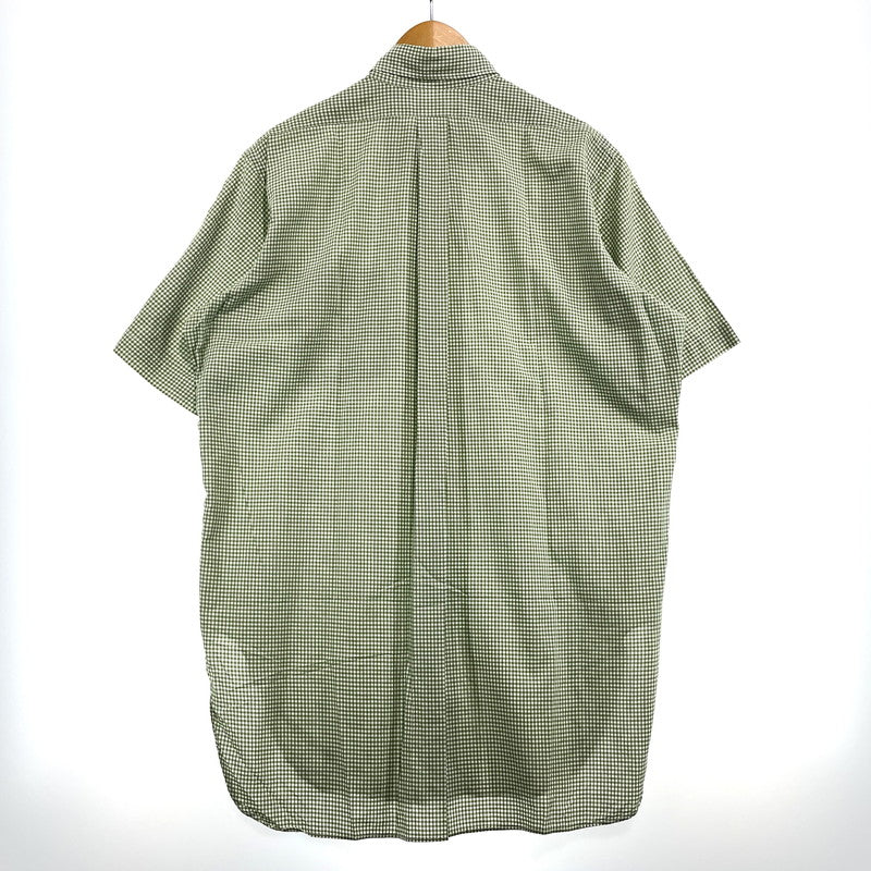【中古品】【メンズ】 BROOKS BROTHERS ブルックスブラザーズ 90's MAKERS GINGHAM CHECK SS SHIRT 90年代 メイカーズ ギンガムチェック ショートスリーブ シャツ 半袖 トップス 147-260828-yo-05-teih サイズ：15 1/2 カラー：グリーン 万代Net店